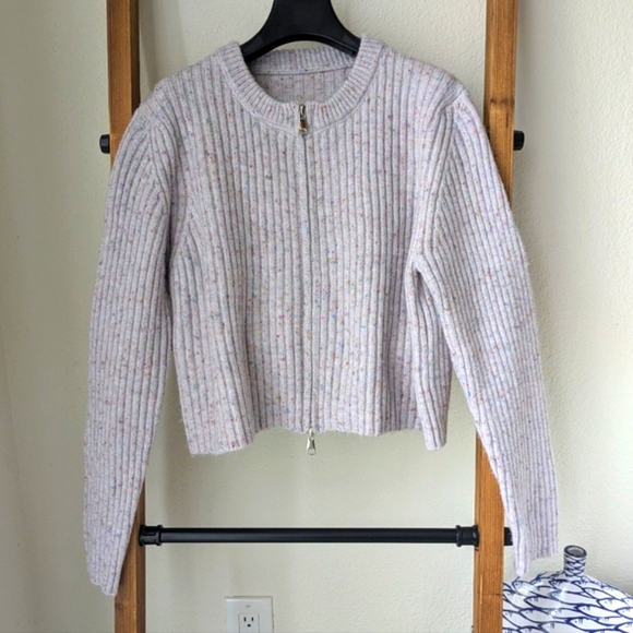 Source Unknown Women's Lavender Ribbed Cardigan - Picture 1 of 2